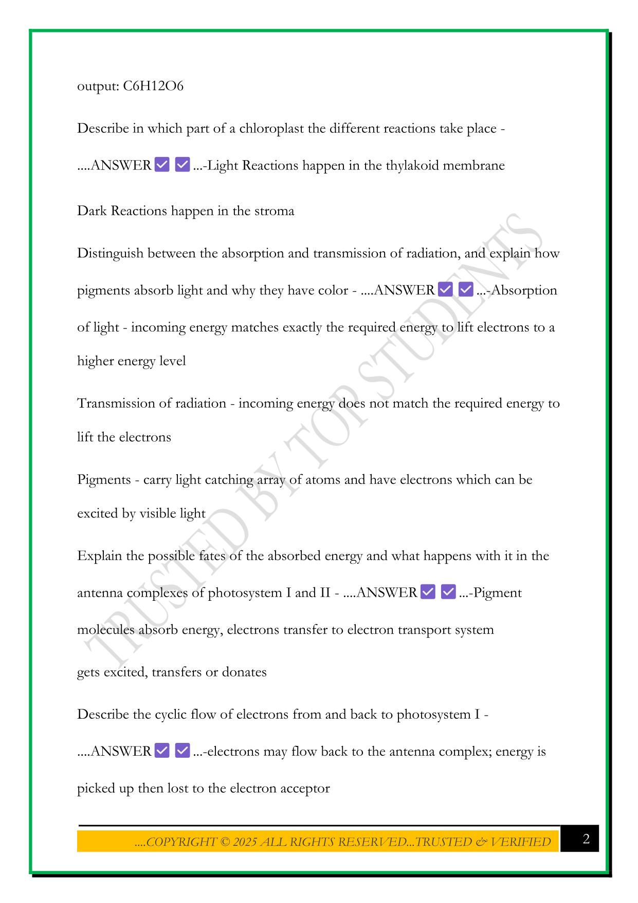 BIOLOGY 201 FALL 2025 - EXAM 2 - UWE POTT – UWGB QUESTIONS AND ANSWERS