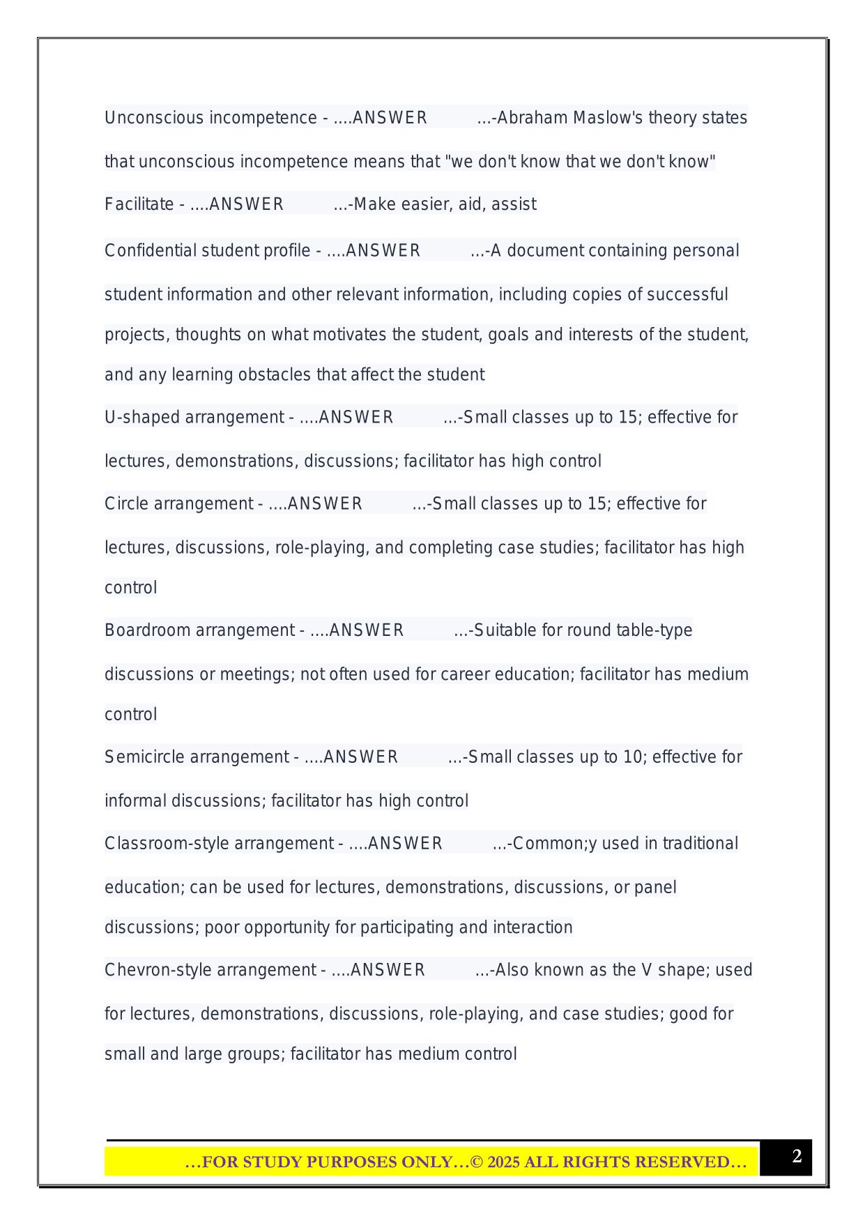 Master Educator Exam 2025 Questions and Answers