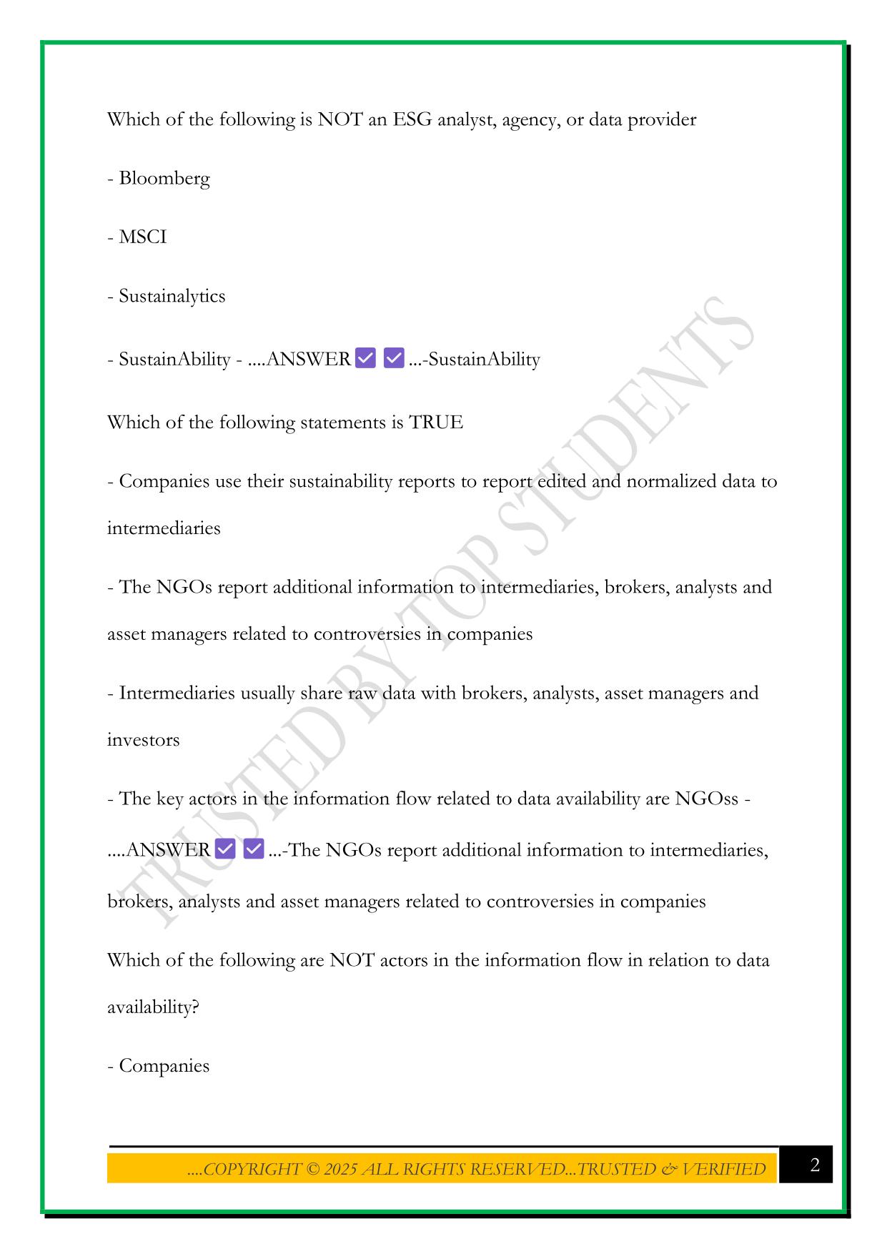 CESGA 3.1 EXAM 2025 QUESTIONS AND ANSWERS