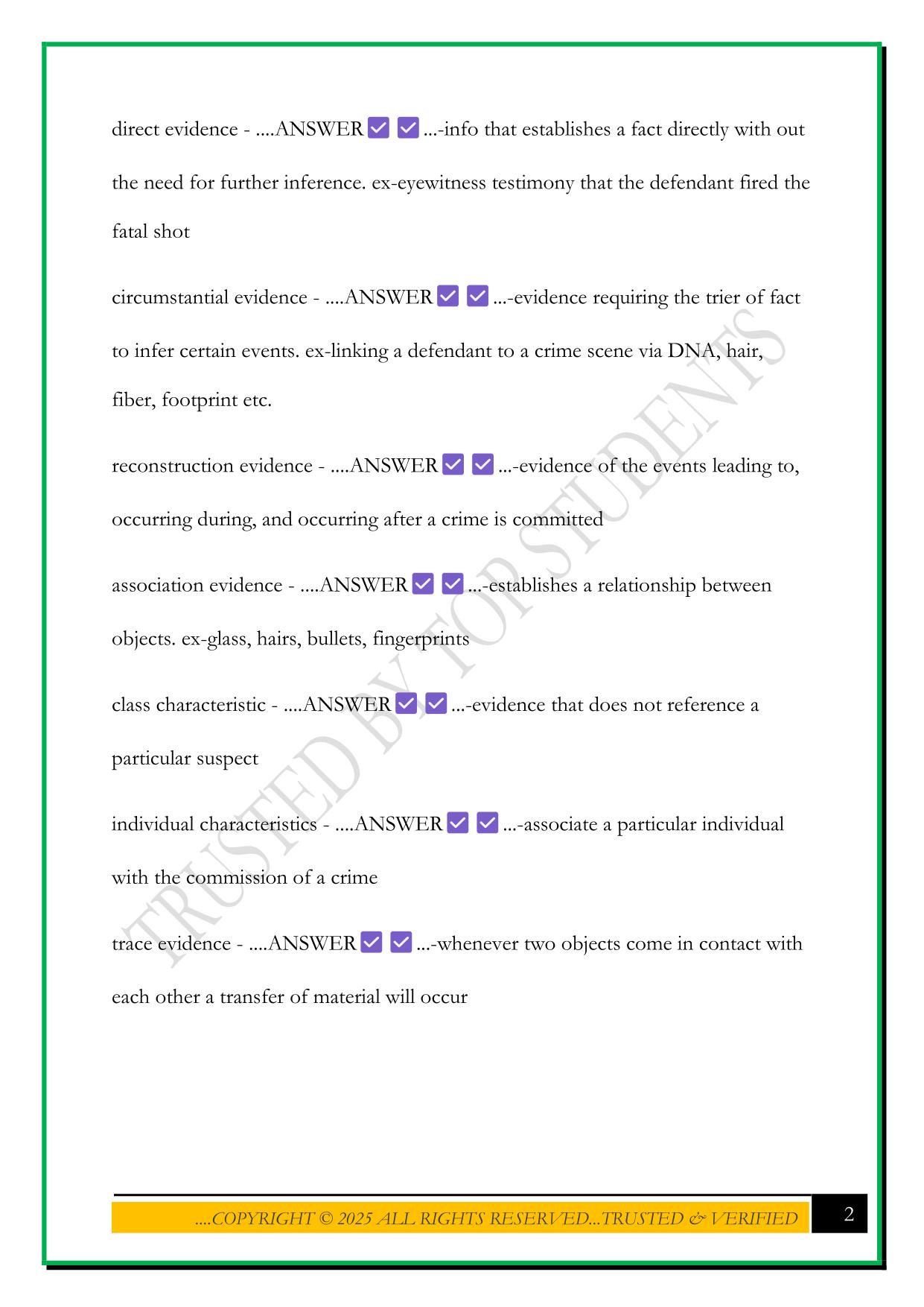 HOSA FORENSIC MEDICINE STATE TEST 2025 QUESTIONS AND ANSWERS