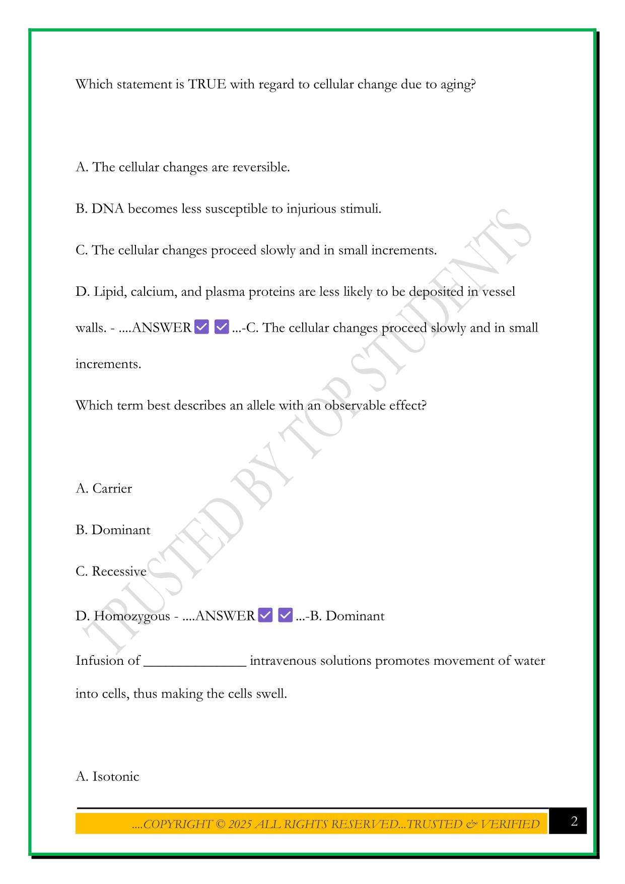 NR 283 PRACTICE QUESTIONS WITH CORRECT ANSWERS