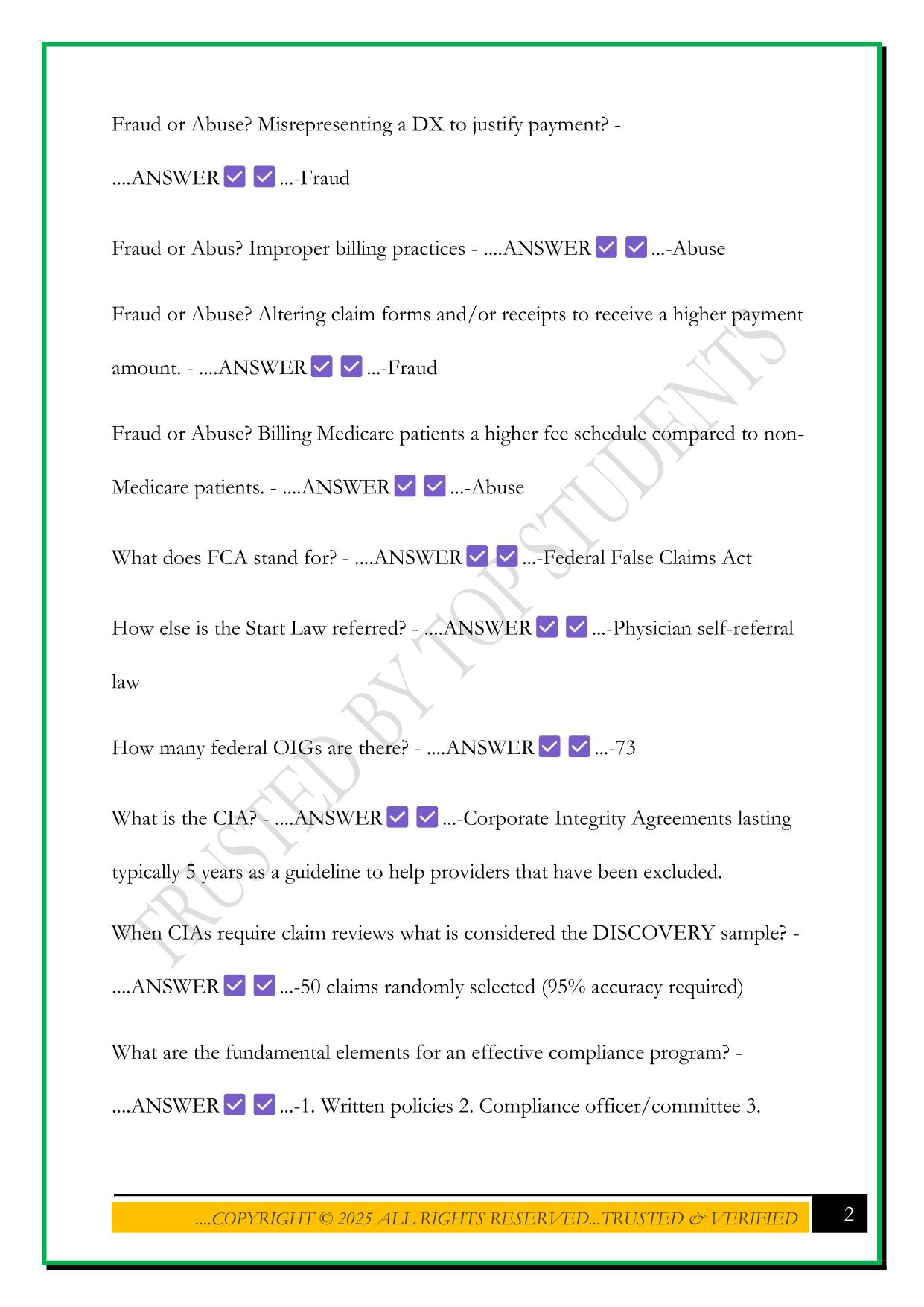 CPMA EXAM 2025 QUESTIONS AND ANSWERS