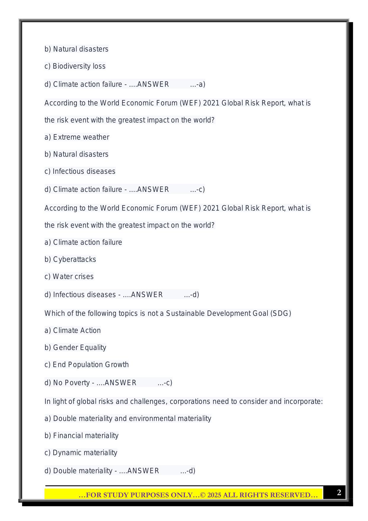 CESGA Module 1 2025 Questions and Answers