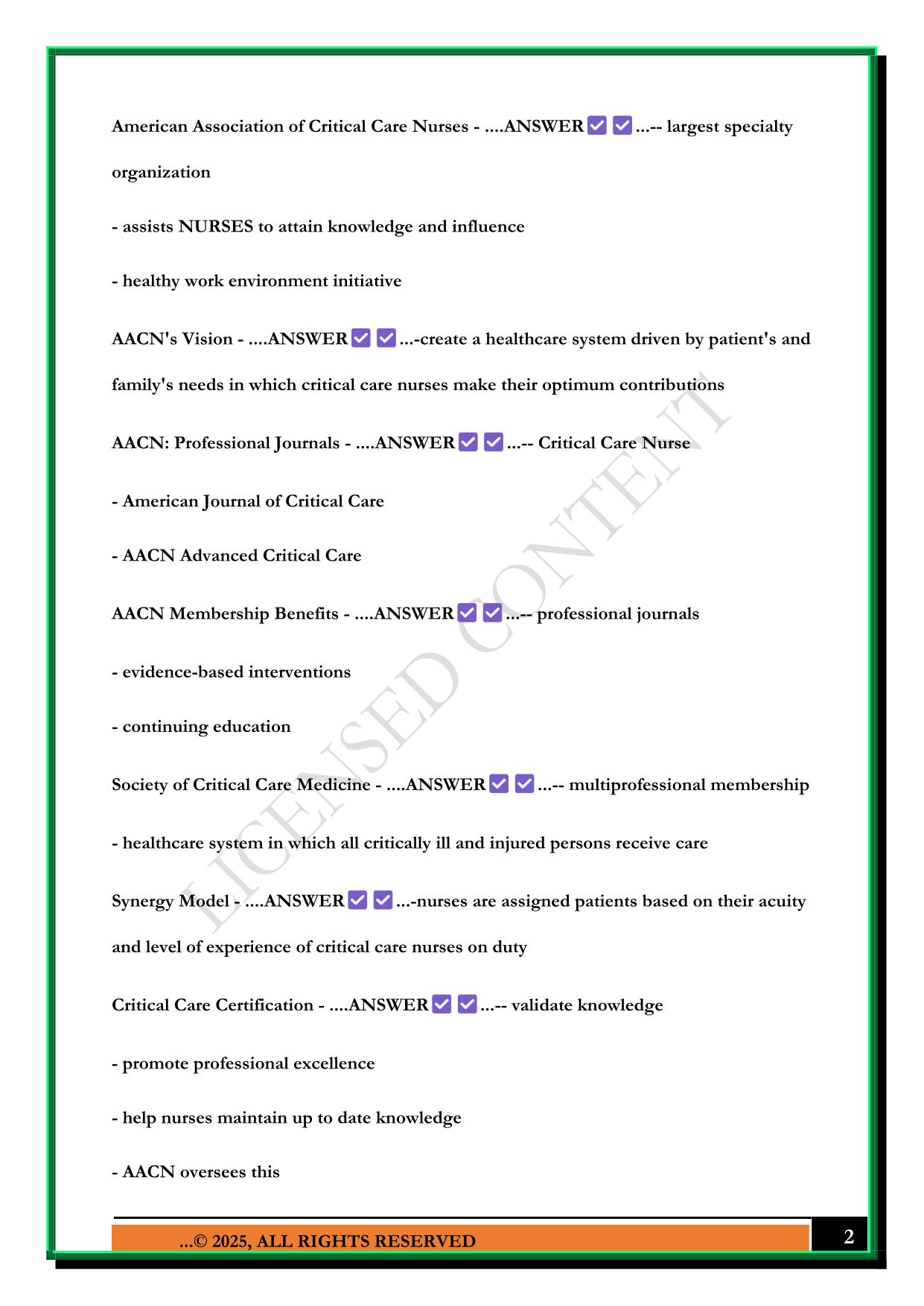 NR 341 EXAM 2025 QUESTIONS AND ANSWERS